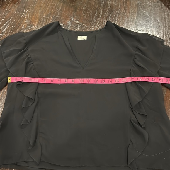 Wilfred black ruffle blouse with sheer sleeves - Picture 6 of 6